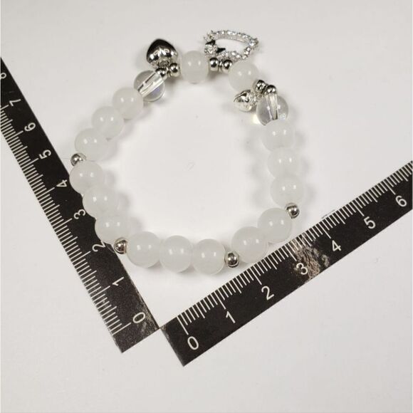 Brand New Hello White White Stones With Silver Rhinestone Bracelet - Picture 6 of 6